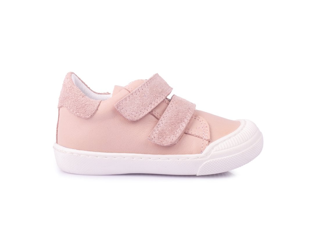 Sporty-2 Cırtcırtlı Pudra Sneaker Unisex Hakiki Deri Çocuk Ayakkabısı