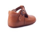 Little Heart Kahverengi Tokalı Unisex Hakiki Deri İlk Adım Çocuk Ayakkabısı