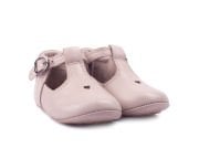 Little Heart Taş Rengi Tokalı Unisex Hakiki Deri İlk Adım Çocuk Ayakkabısı
