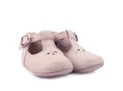 Little Bloom Taş Rengi Tokalı Unisex Hakiki Deri İlk Adım Çocuk Ayakkabısı