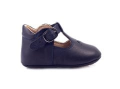 Little Bloom Lacivert Tokalı Unisex Hakiki Deri İlk Adım Çocuk Ayakkabısı