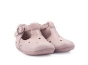 Starry Sky Taş Rengi Tokalı Unisex Hakiki Deri İlk Adım Çocuk Ayakkabısı