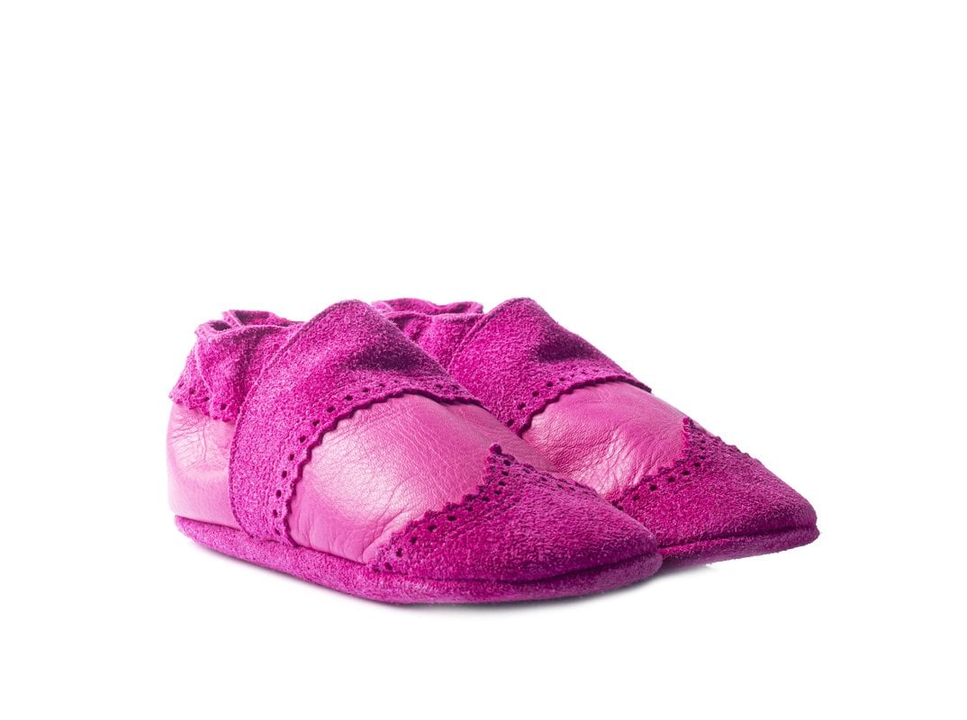 Edward Fuşya Süet Tabanlı Hakiki Deri Çocuk Ve Bebek Patik