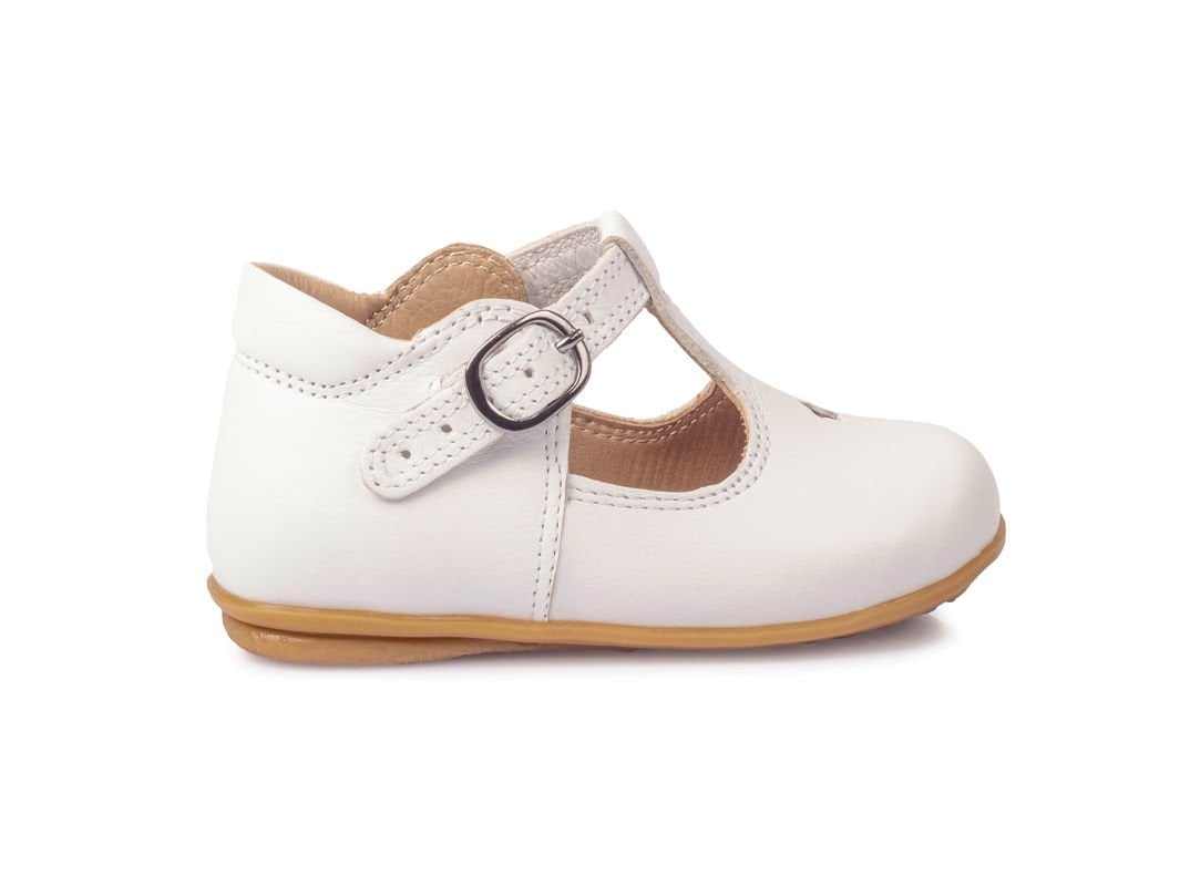Little Star Unisex Hakiki Deri Beyaz Çocuk Ayakkabısı