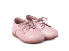 Lulu Unisex Hakiki Deri Pudra Çocuk Ayakkabısı