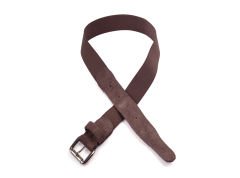 Koyu Kahverengi Unisex Lastikli Dana Derisi Kemer