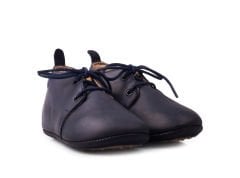 Little Boot Lacivert Bağcıklı Unisex Hakiki Deri İlk Adım Çocuk Ayakkabısı