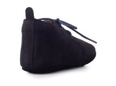 Little Boot Lacivert Bağcıklı Unisex Hakiki Süet Deri İlk Adım Çocuk Ayakkabısı