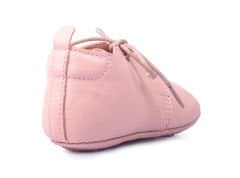 Little Boot Pudra Bağcıklı Unisex Hakiki Deri İlk Adım Çocuk Ayakkabısı