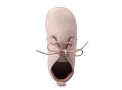 Little Boot Taş Rengi Bağcıklı Unisex Hakiki Deri İlk Adım Çocuk Ayakkabısı